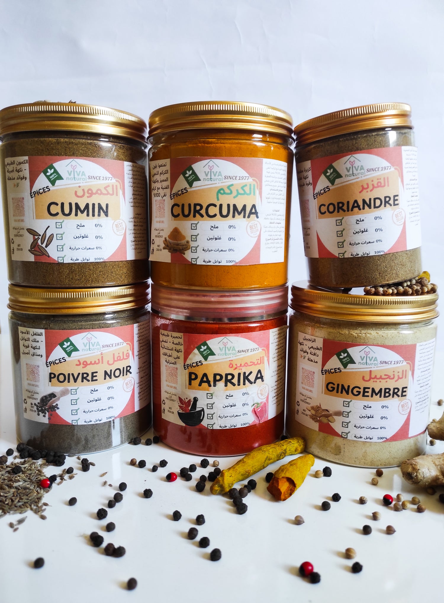 Pack 6 Épices Essentielles (125g) 🌶️